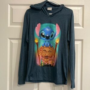 Like NEW Wonderland Gallery Lilo & Stitch Disney Long-sleeved Med T-shirt Hoodie
